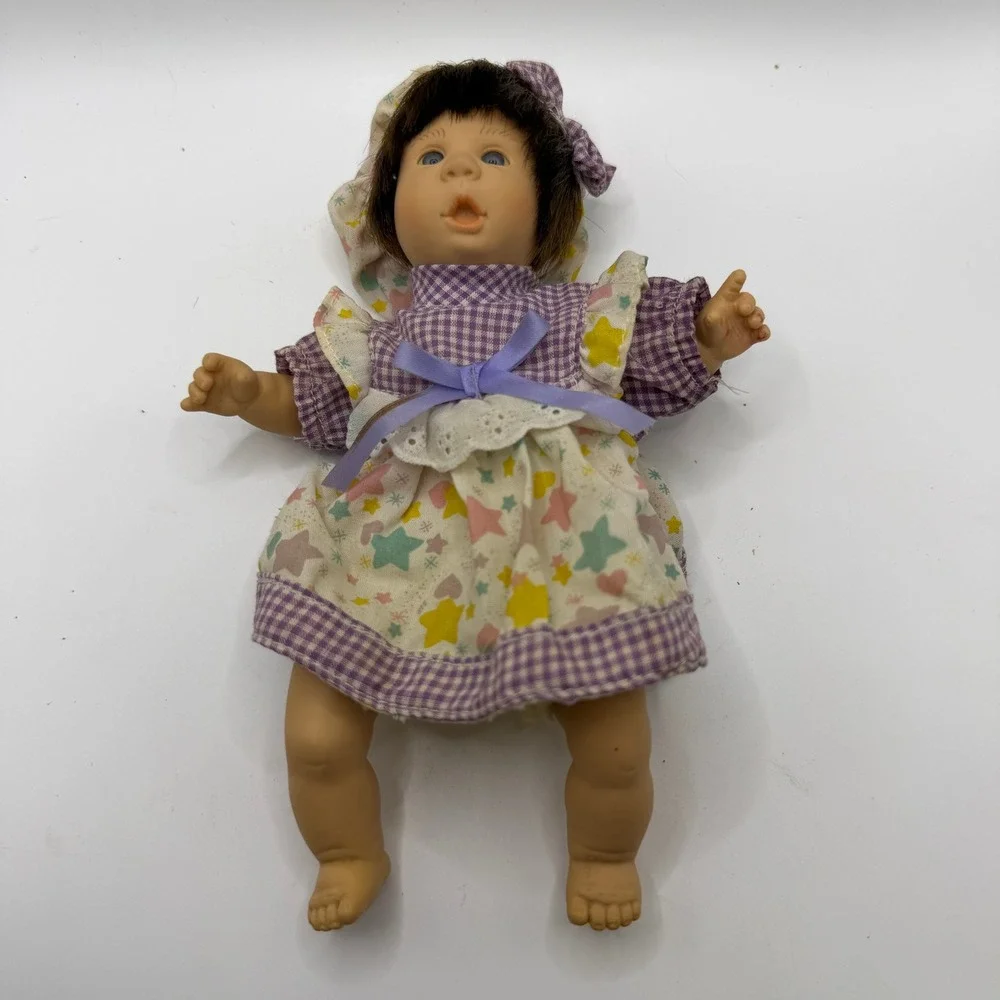 GiGo My Pals 9 inch Purple‎ Gingham Star Matching Twin Set Cottagecore